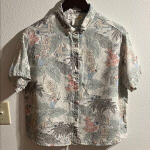 C&C California Women’s Short Sleeve Tropical Print Shirt